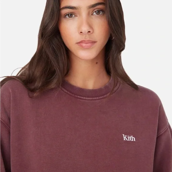 Kith Burgundy Crewneck Sweatshirt - Picture 2 of 10